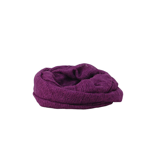 tubular liso de la marca zarucho con tela calada en color violeta