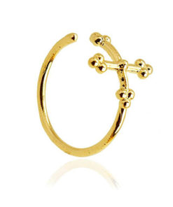 anillo cross shape gold de la marca anartxy